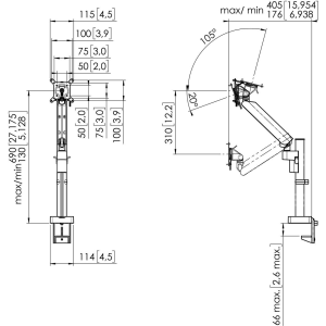 Кронштейн Vogel's MOMO4127 Чёрный